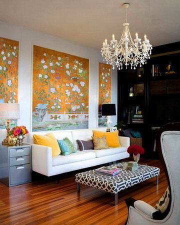 hand painted wallpaper :: chinoiserie wallpaper :: silk wallpaper